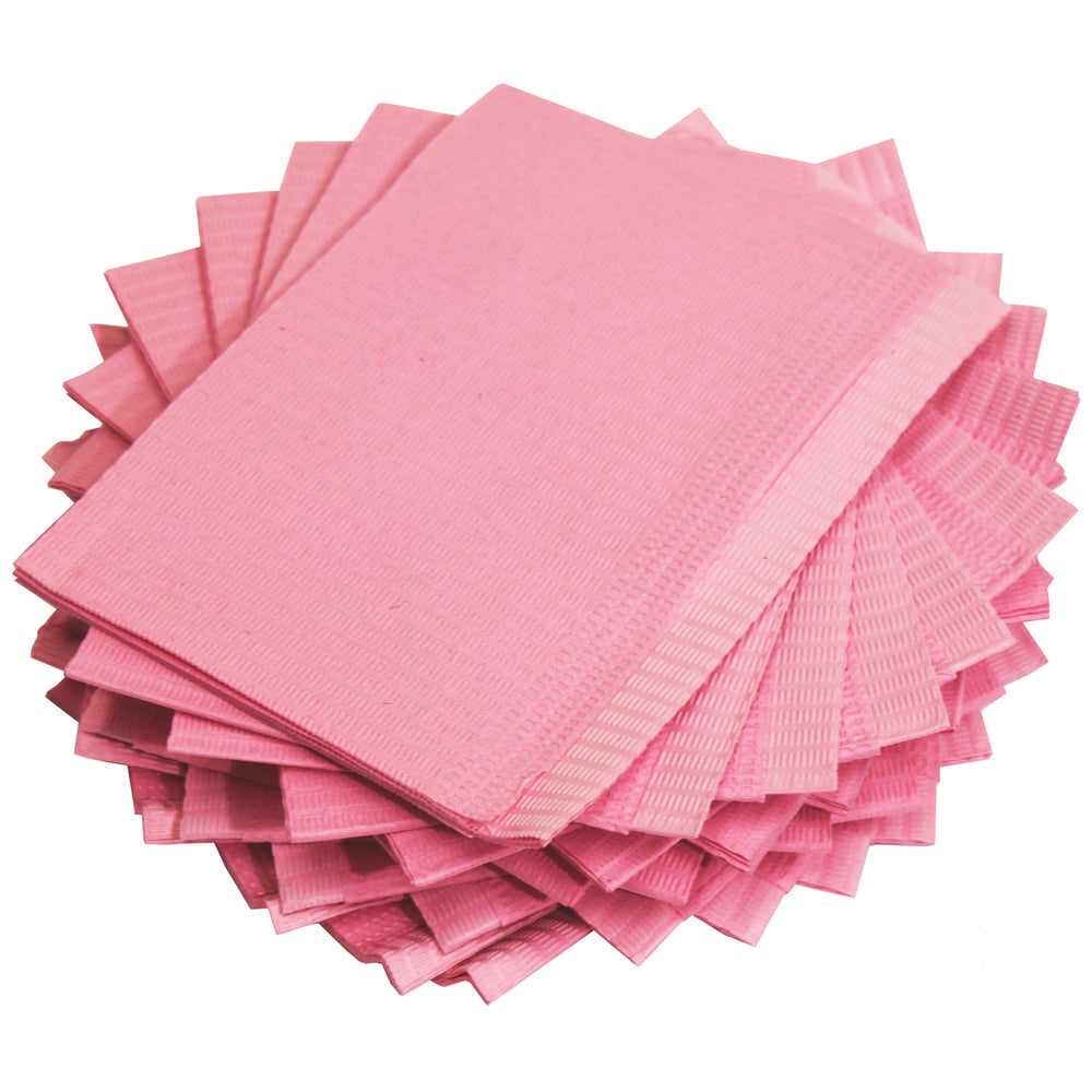 ADENNA® Pink Patient Bibs / Lap Cloths