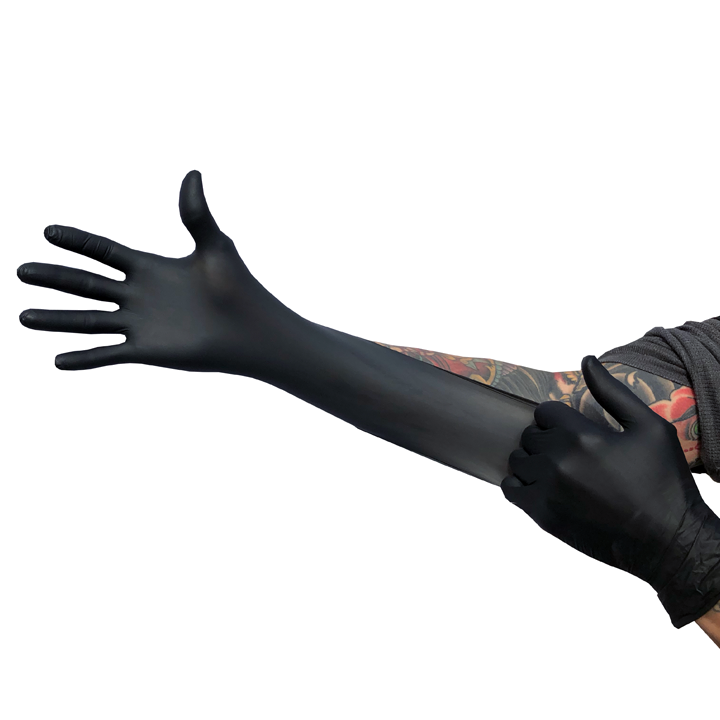 Blackwork Latex Gloves - Black