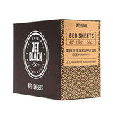 Jet Black Bed Sheets - 40 x 90" (50ct)