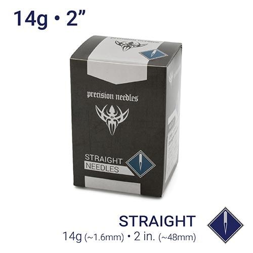 14g Sterilized 2" Straight Piercing Needles